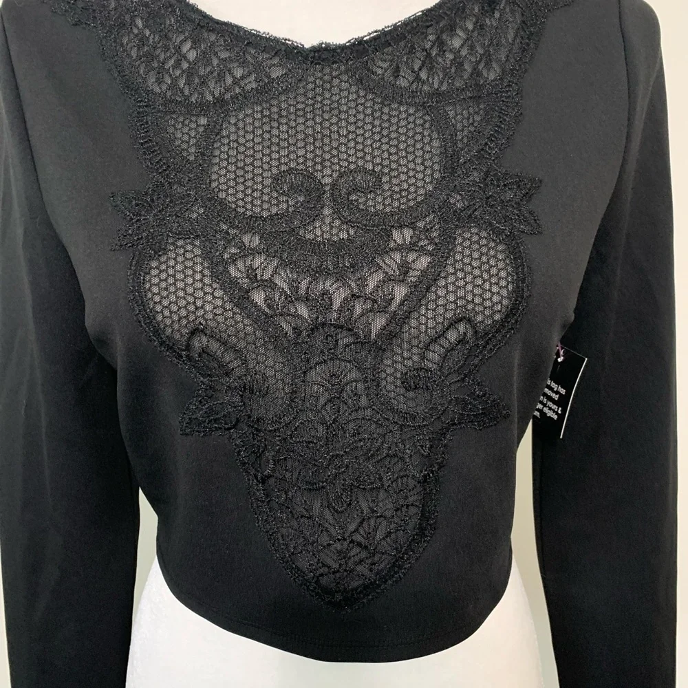 NWT Express Black Lace Top